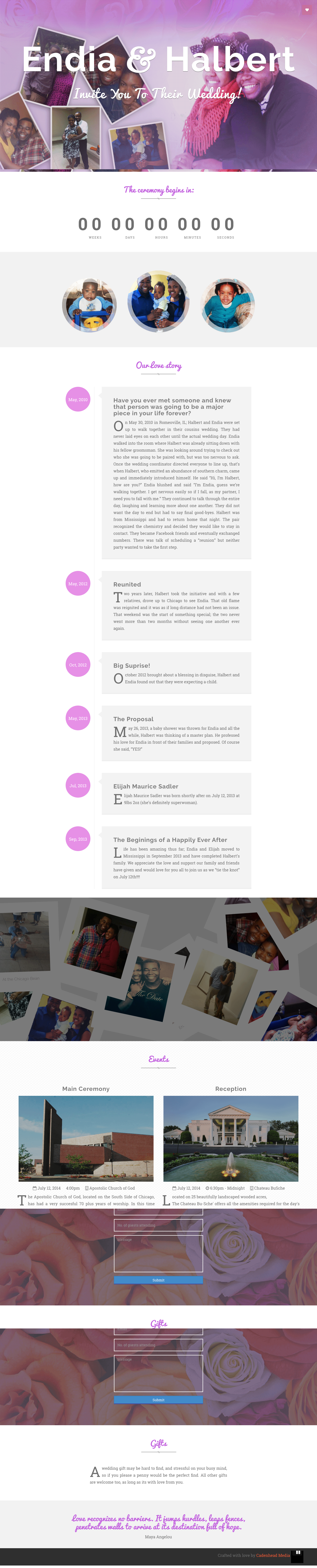 Halbert & Endia Sadler Wedding