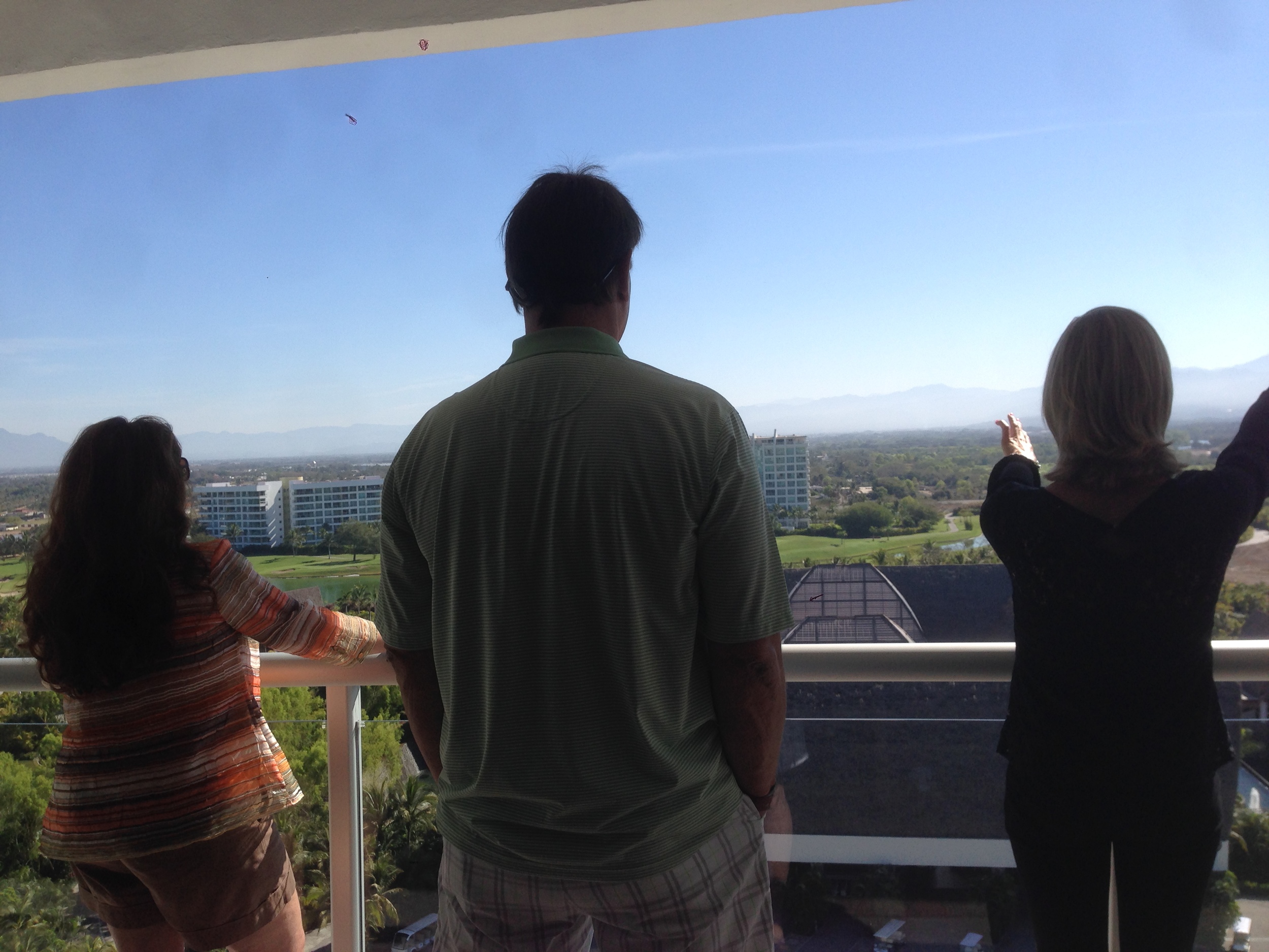 Taking in sweeping views on the sales tour.