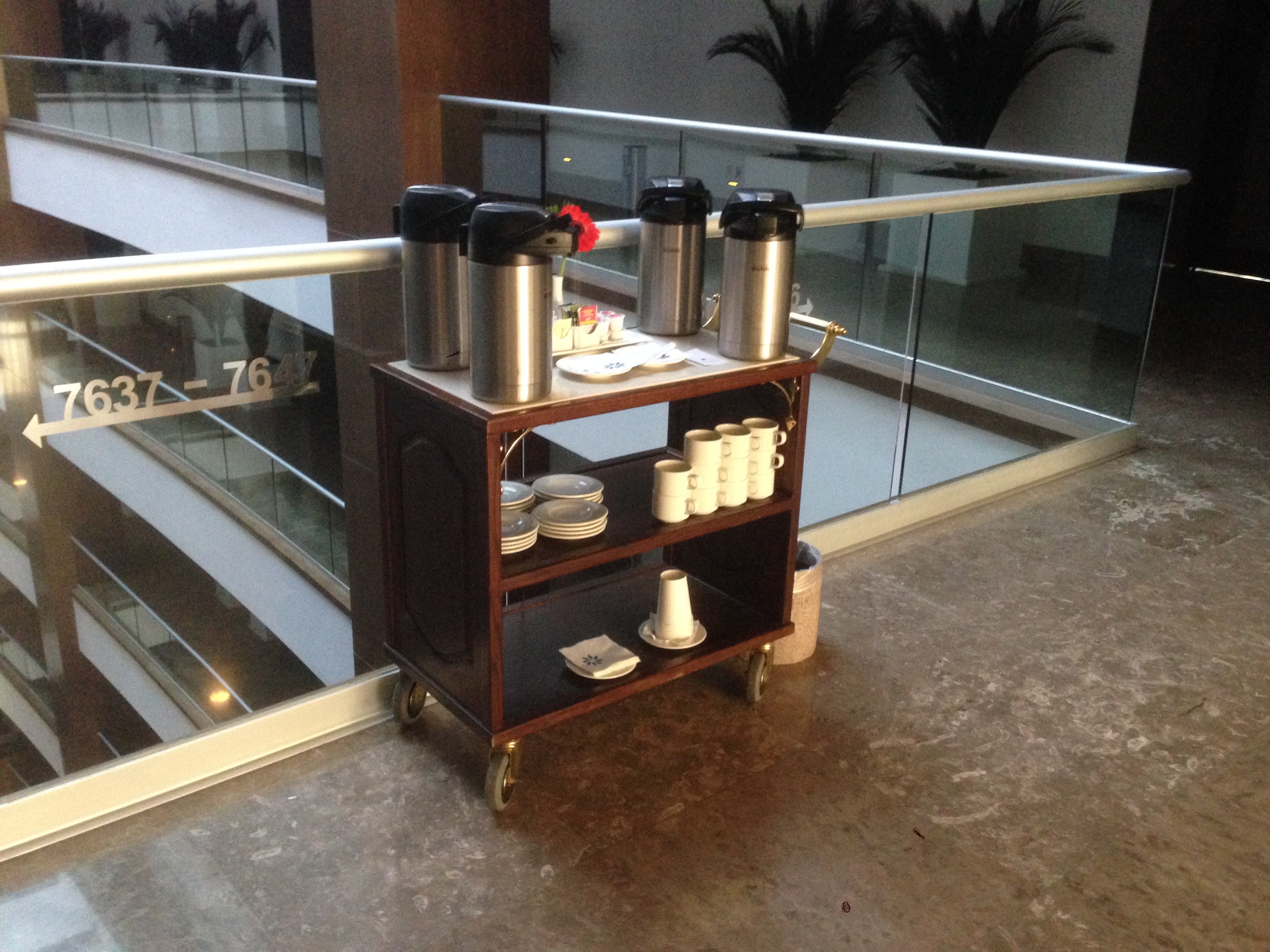 It's the little things: coffee and tea all day.