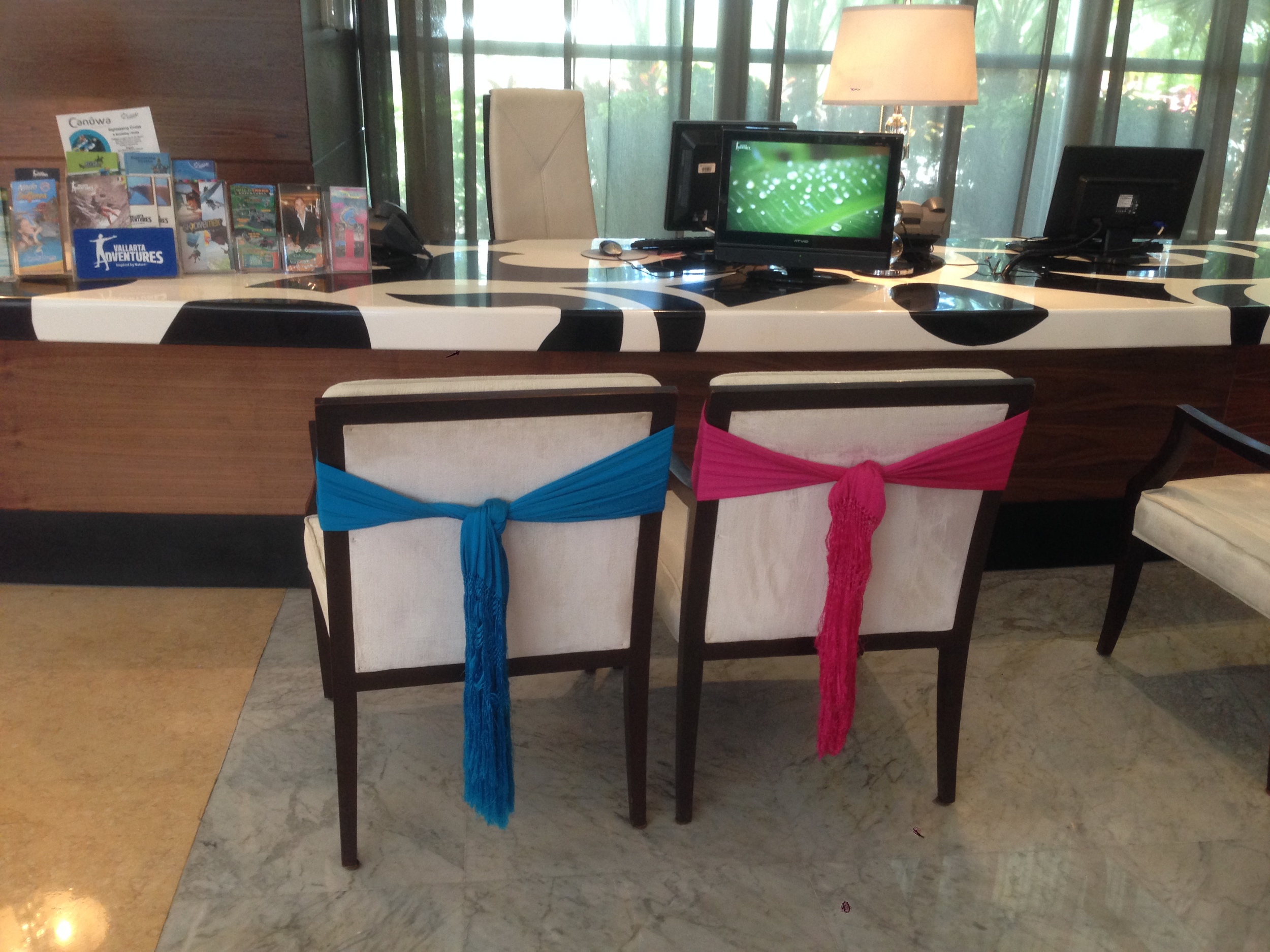 Subtle cues at check-in.