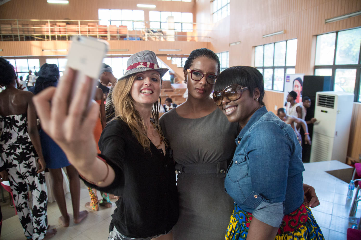 Caterina(Kinabuti, D2D), Uchenna and Azuka. taking selfies! Day 3.