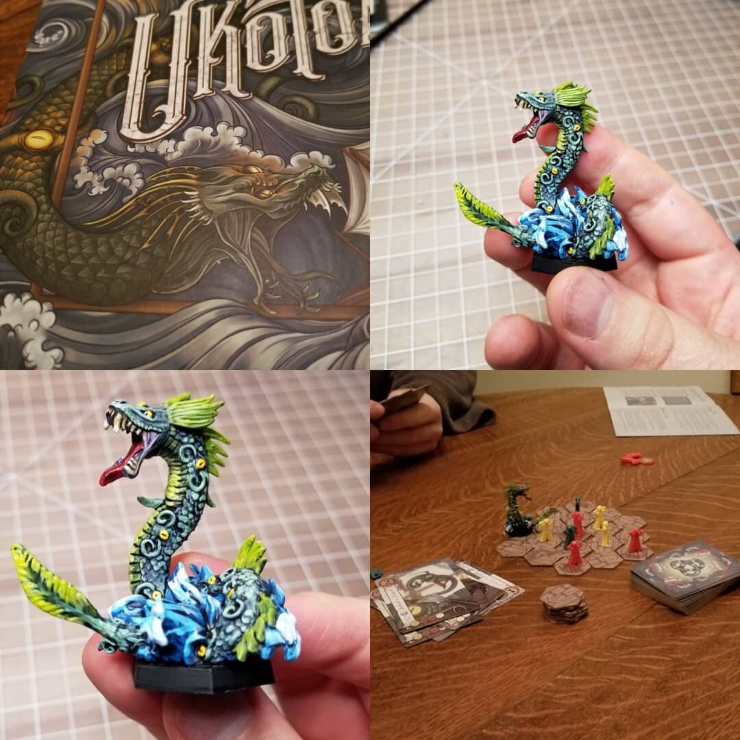 Uk'otoa, Uk'otoa! Keep him locked away! 

Hey all you beautiful people, it's been awhile! 
FINNALY felt like painting a mini after getting my brother Uk'otoa from Dareington Press for his birthday!

The game was pretty simple and fun to play!

#dice 