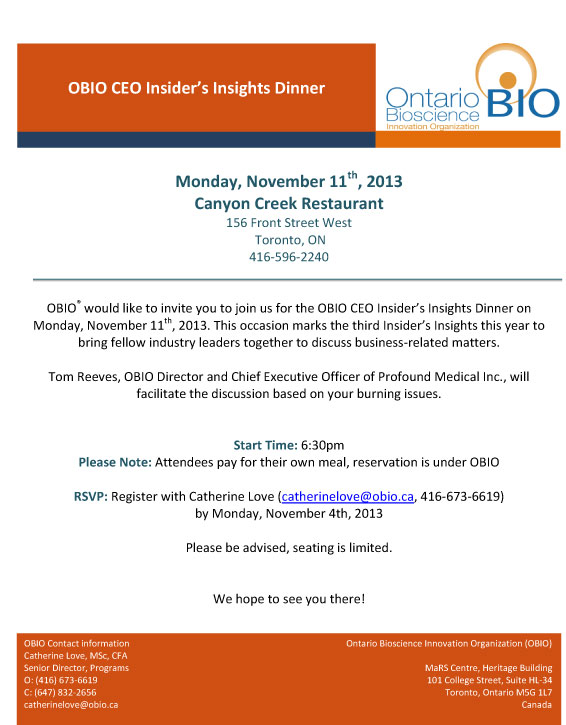 Insider Insights Tom Reeves, OBIO Director and President & Chief Executive Officer of Interface Biologics.