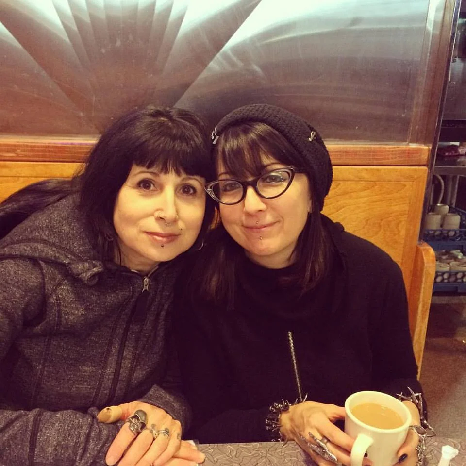 Miss Ruth with our favorite jewelry maker, Francine of Martha Rotten Jewelry