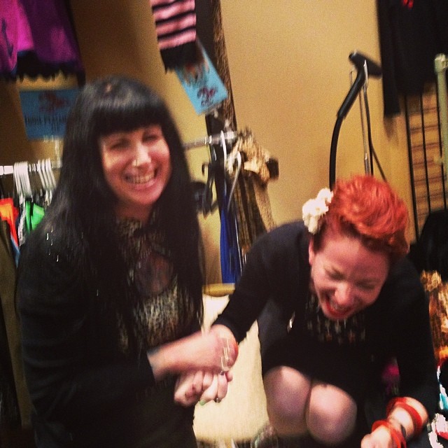 Miss Ruth and Peanut laugh it up