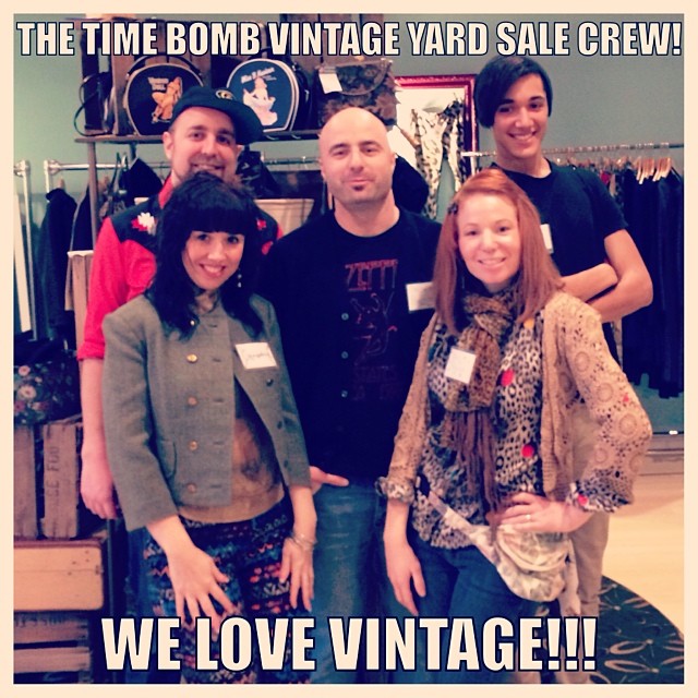 The Time Bomb crew were prepped for our vintage yard sale