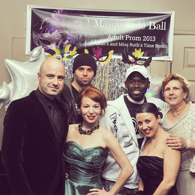The Time Bomb crew having fun at Adult Prom