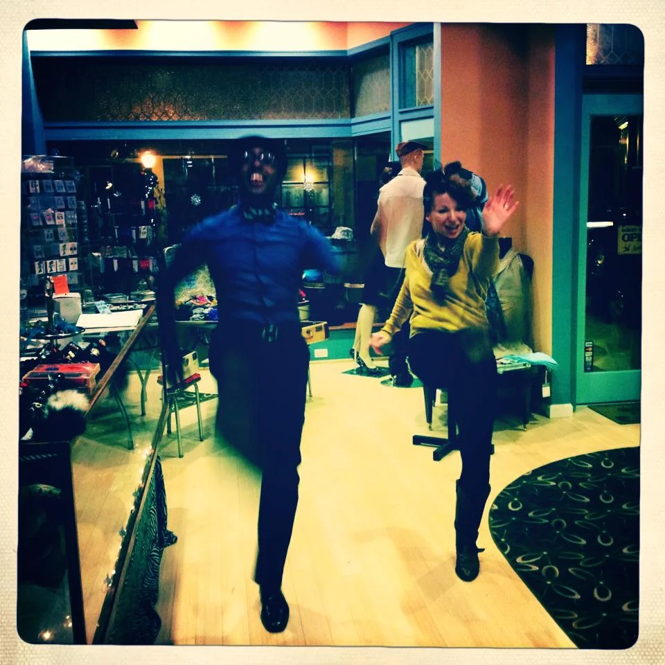 Frankie and Sarah dancing at the Time Bomb