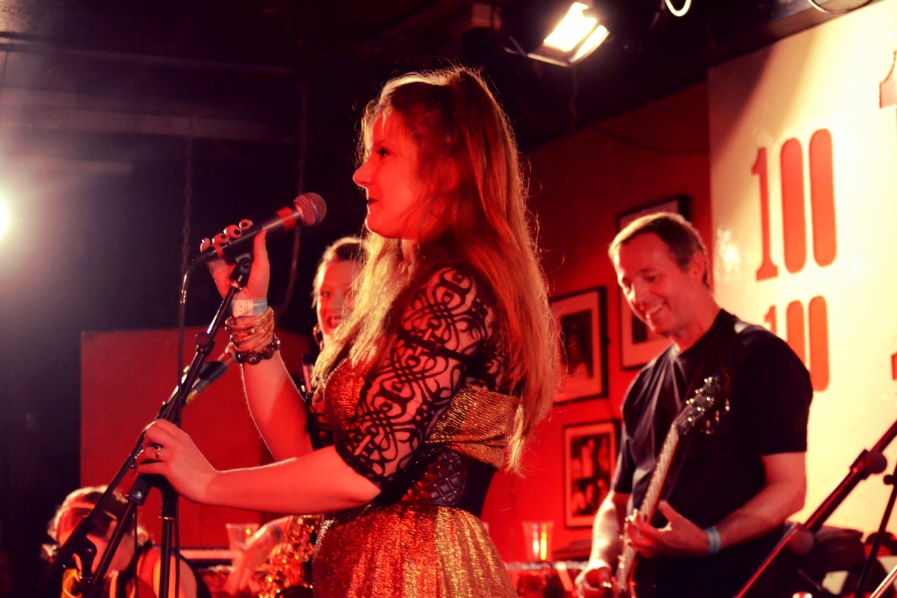 Here Take It To The Bridge (Howard Kennedy) singer pauses for a moment before bursting into song. The band ended up winning the night at Law Rocks! London.