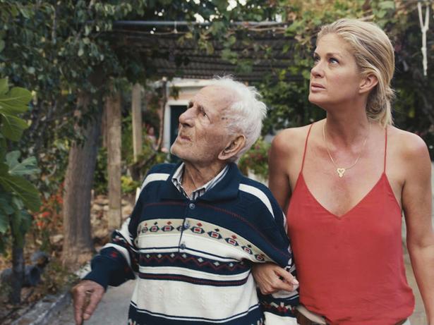 Rachel and Grigoris, a Greek centenarian from Ikaria. Picture / Supplied.