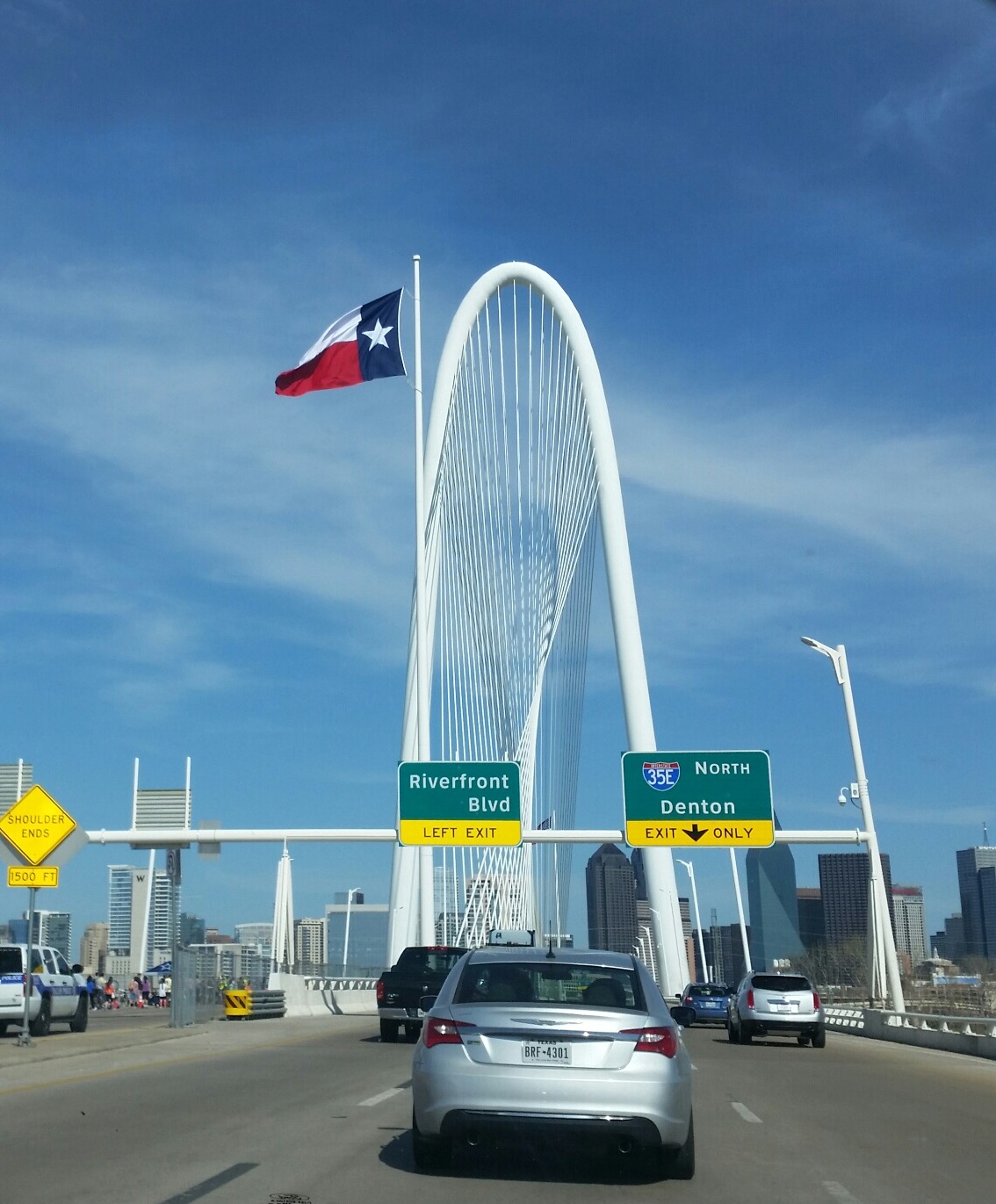 Built in 2012, The Margaret Hunt Hill Bridge is a fairly new Dallas landmark. 