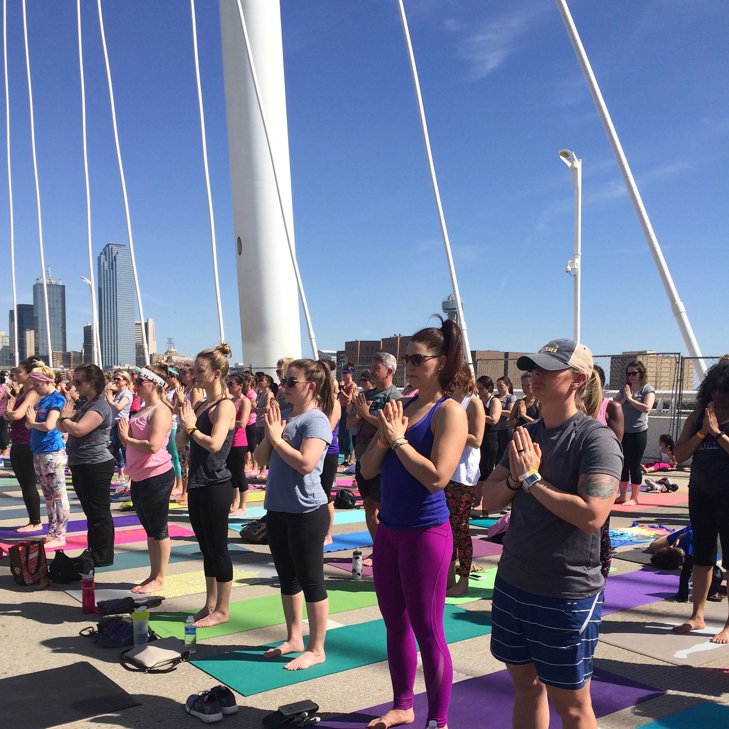 Yoga on the Margaret Hunt Hill Bridge, Dallas