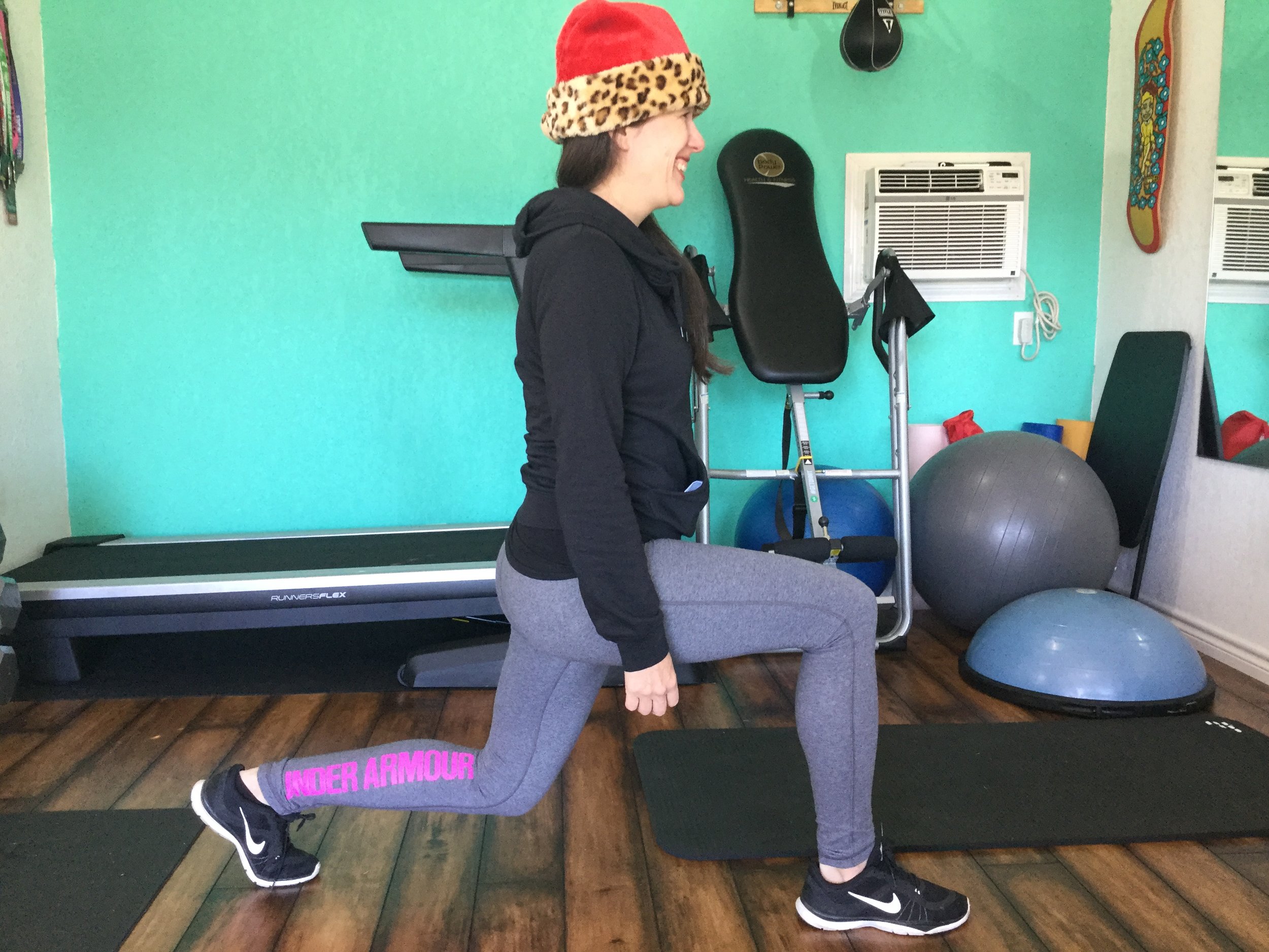 Seven walking lunges