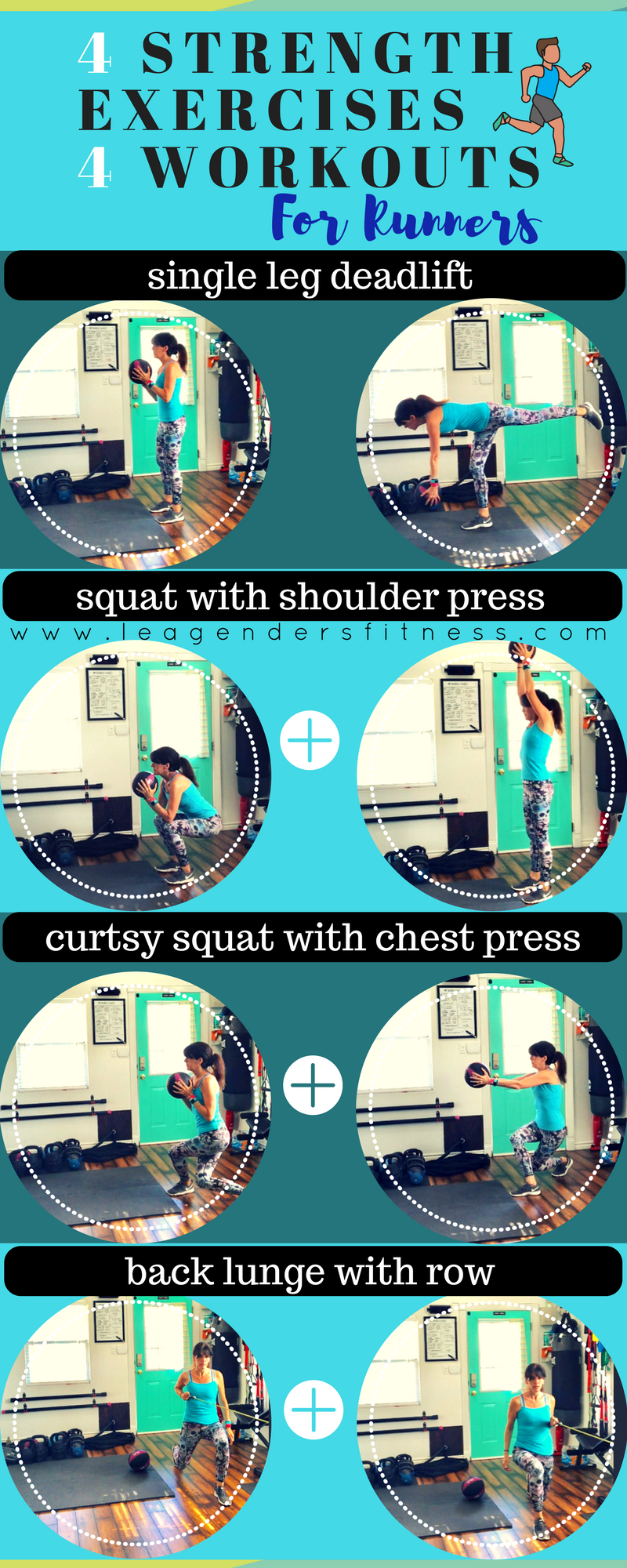 4 STRENGTH EXERCISES 4 WORKOUTS FOR RUNNERS — Lea Genders Fitness