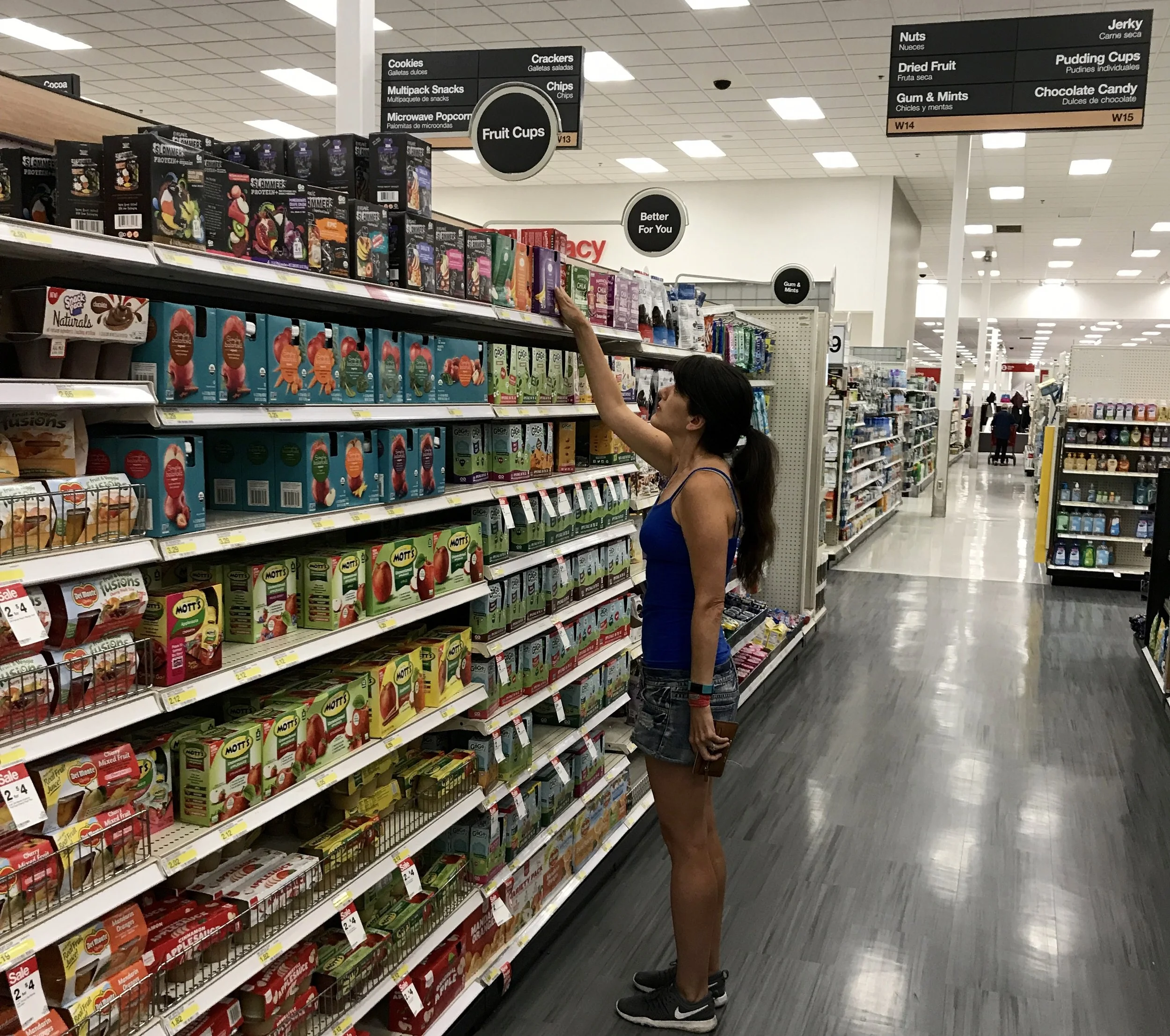 Find Shine Organics in the snack aisle near the applesauce. Which flavor do I want?