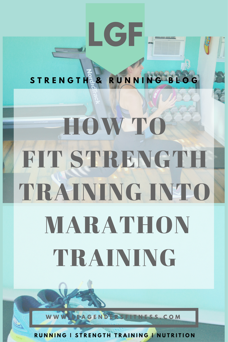 How to fit strength training into marathon training. Save to Pinterest for later.