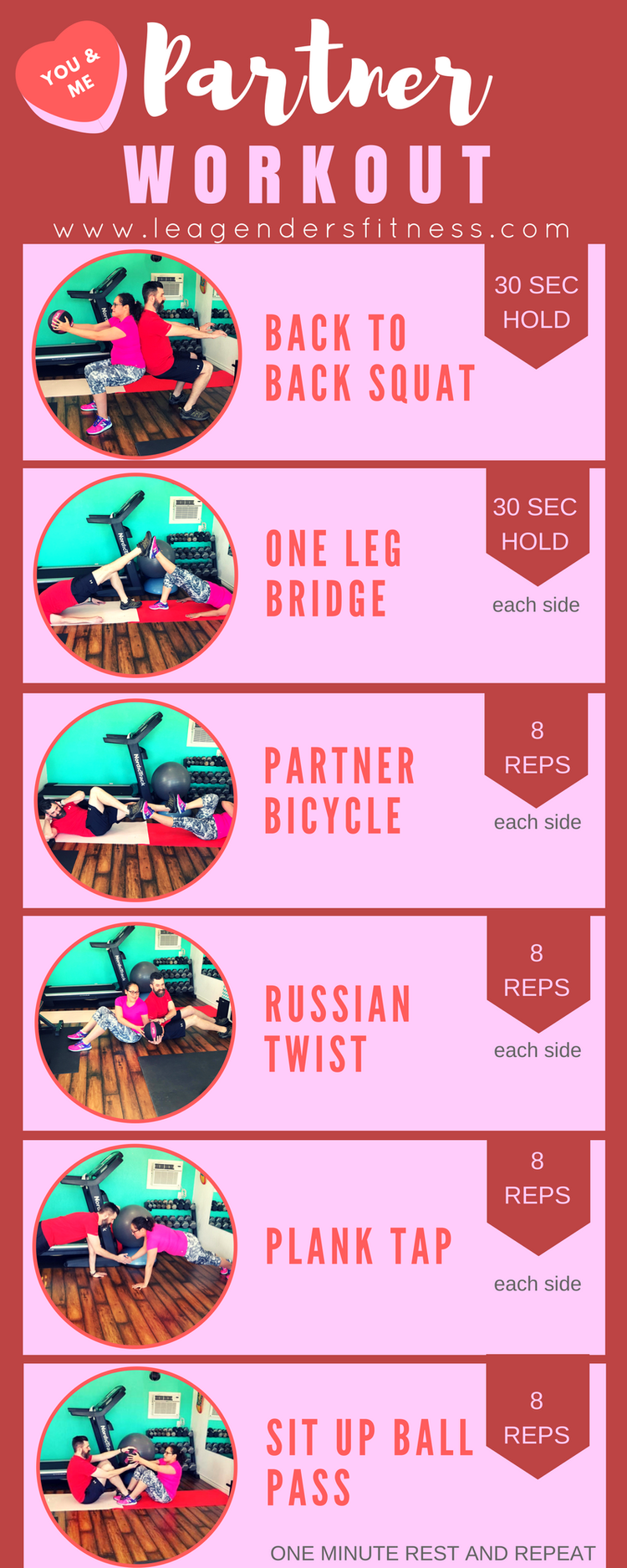 Core Partner Workout to Try with Your Valentine or BRF — Lea Genders ...