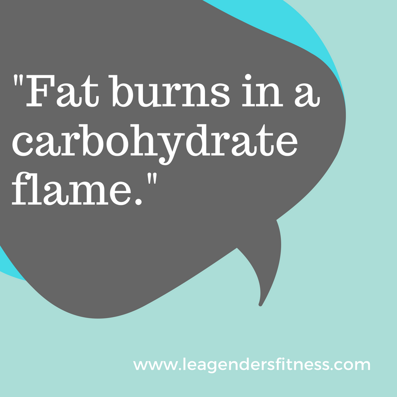 fat burns in a carbohydrate flame