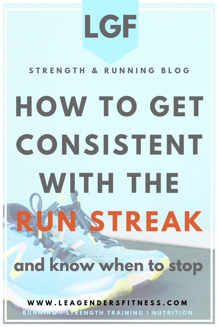 how to get consistent with the run streak and know when to stop. save to your favorite Pinterest board for later.