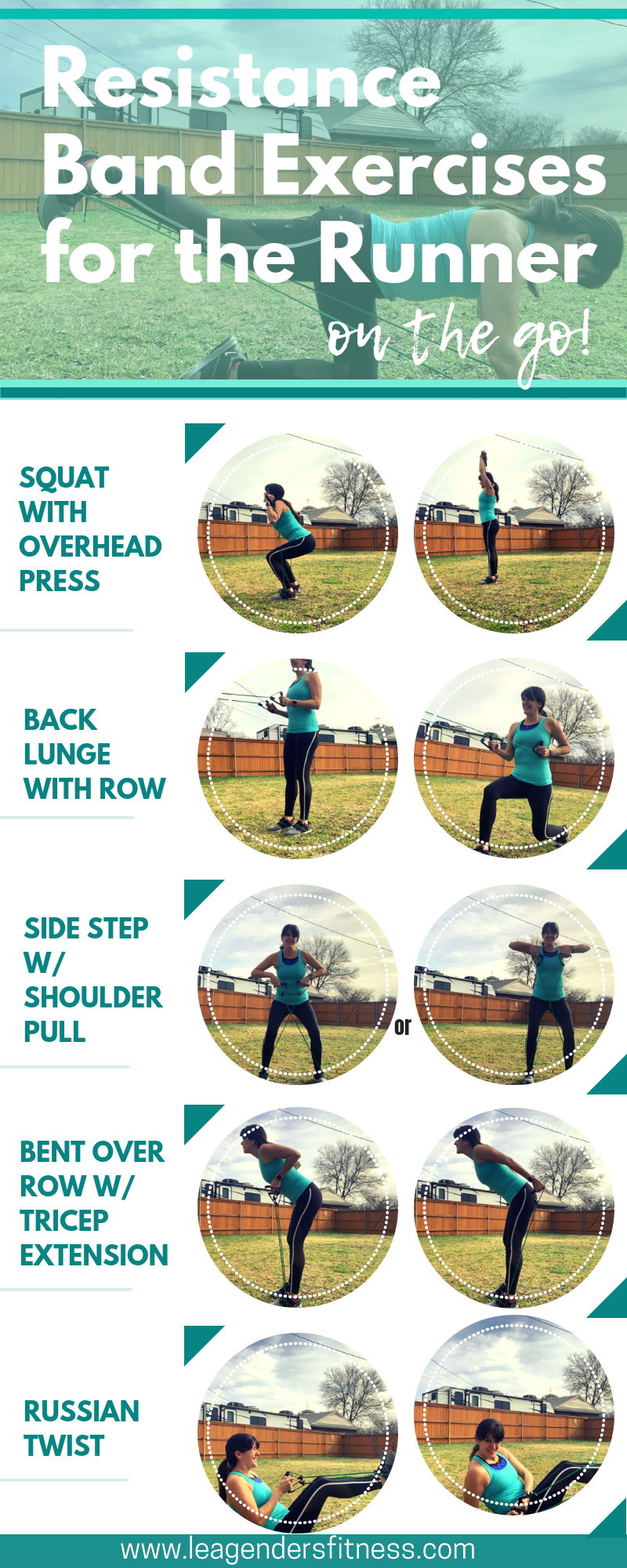 resistance band exercises for runners on the go. Save to your favorite Pinterest board for later.