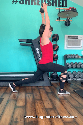 lunge with overhead rotation