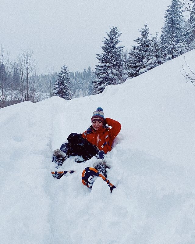 snow-shoeing in a winter wonderland with my best friends