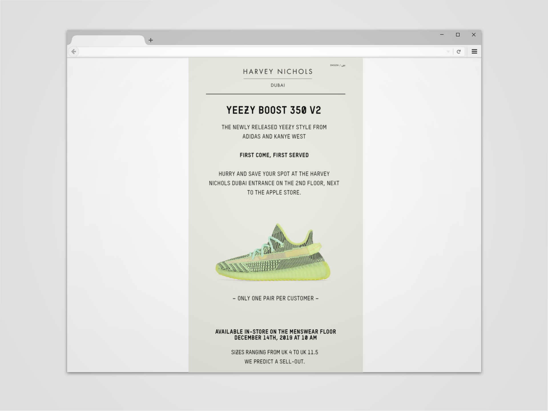 harvey nichols yeezy