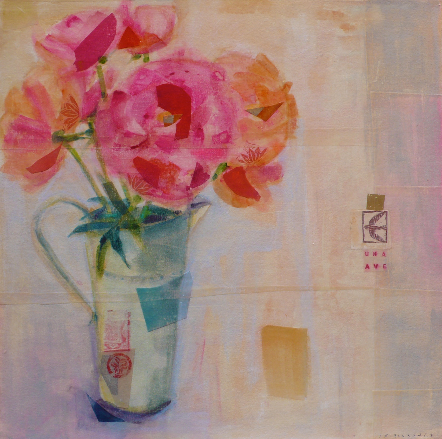  PEONIES &nbsp;30" x 30" 