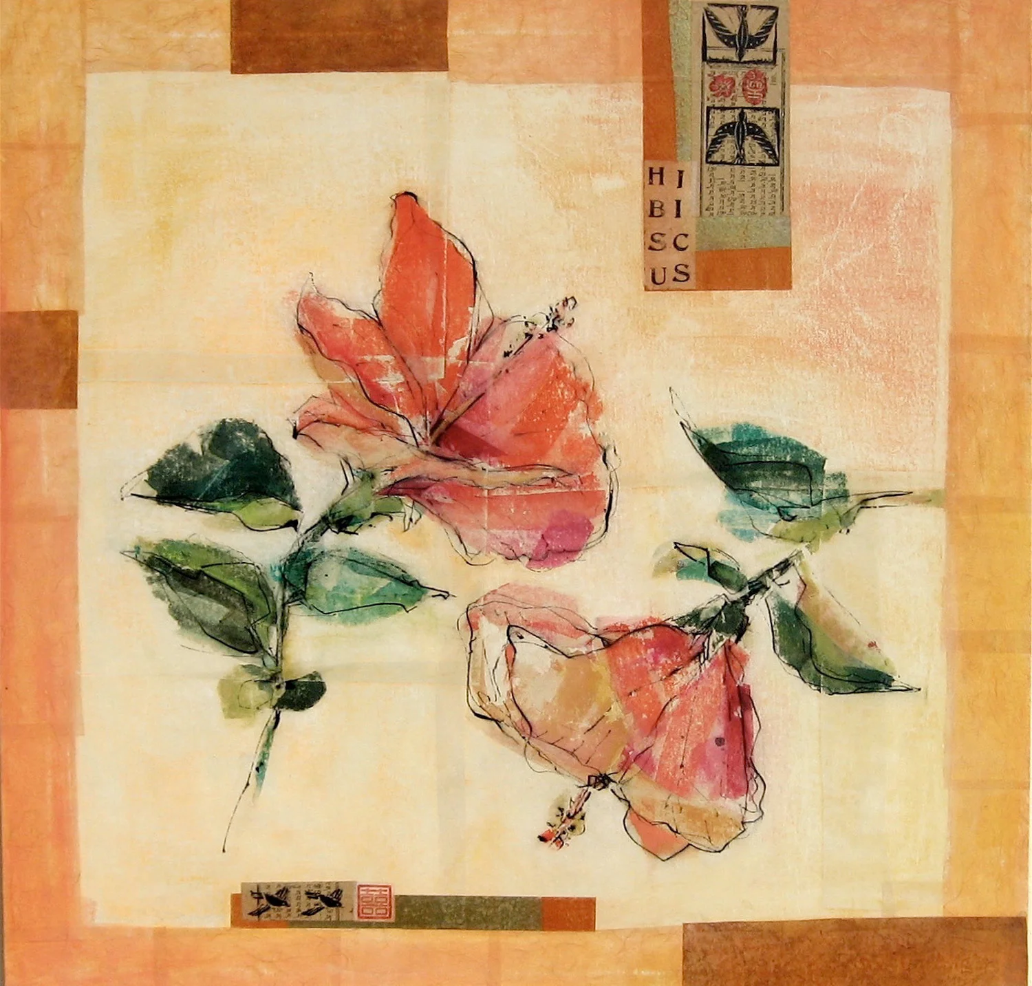  HIBISCUS  &nbsp;30" x 30" 