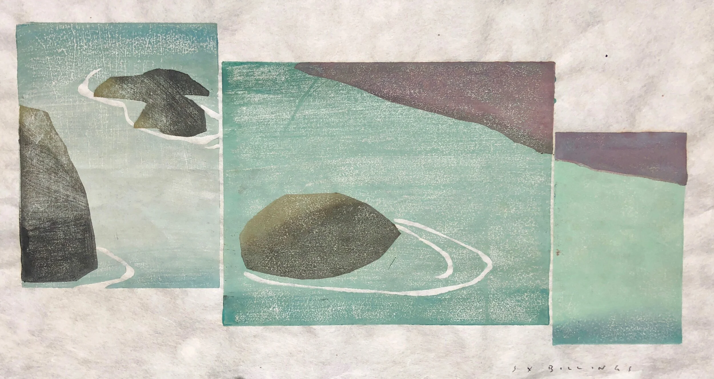  RIVER ROCKS   24” x 16” 