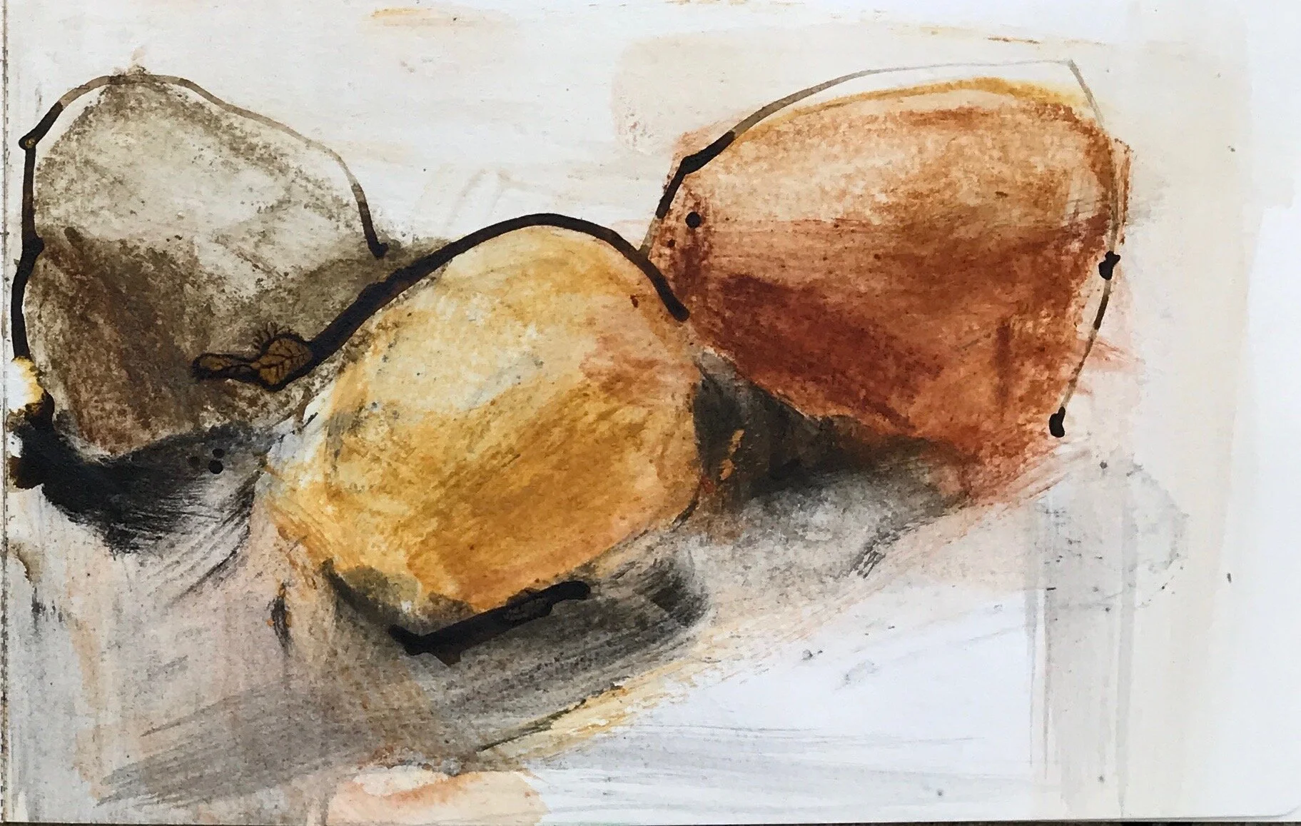  stones in earth tones 