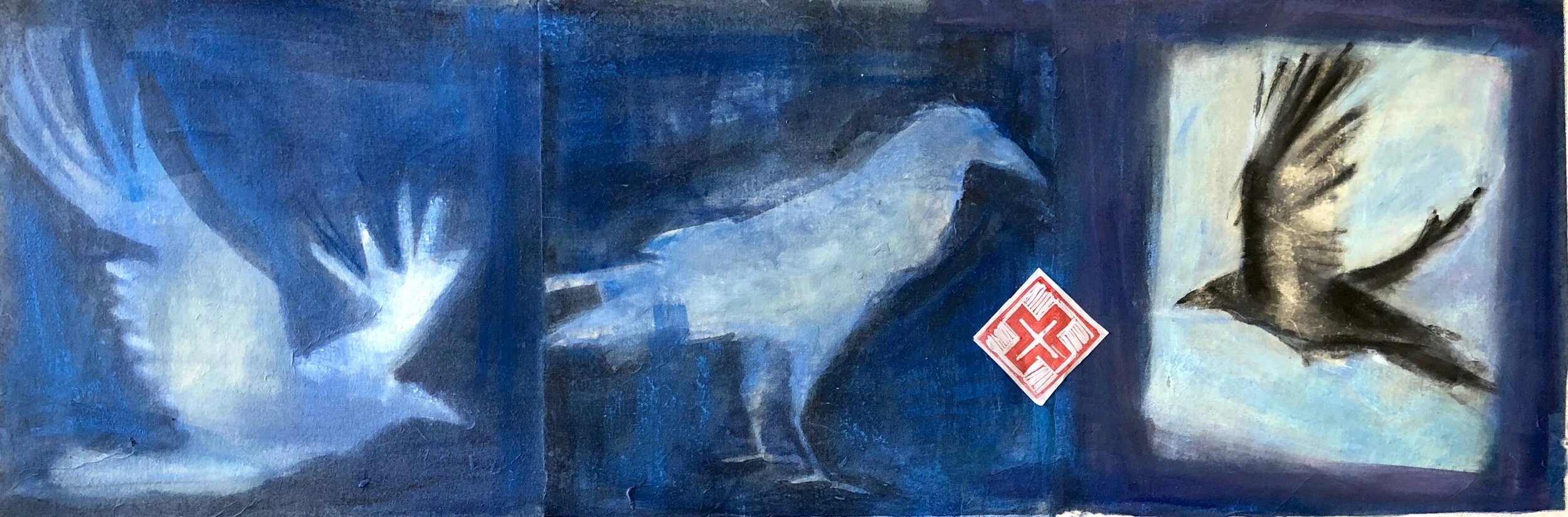  INDIGO RAVENS:  60” x 20”  