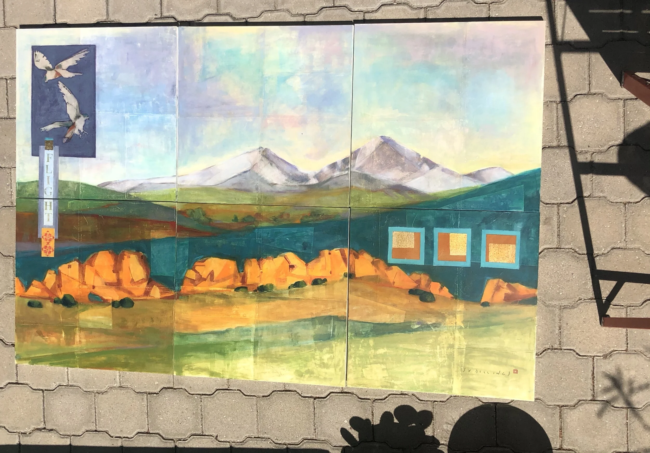  photograph artwork in the driveway prior to shipping 