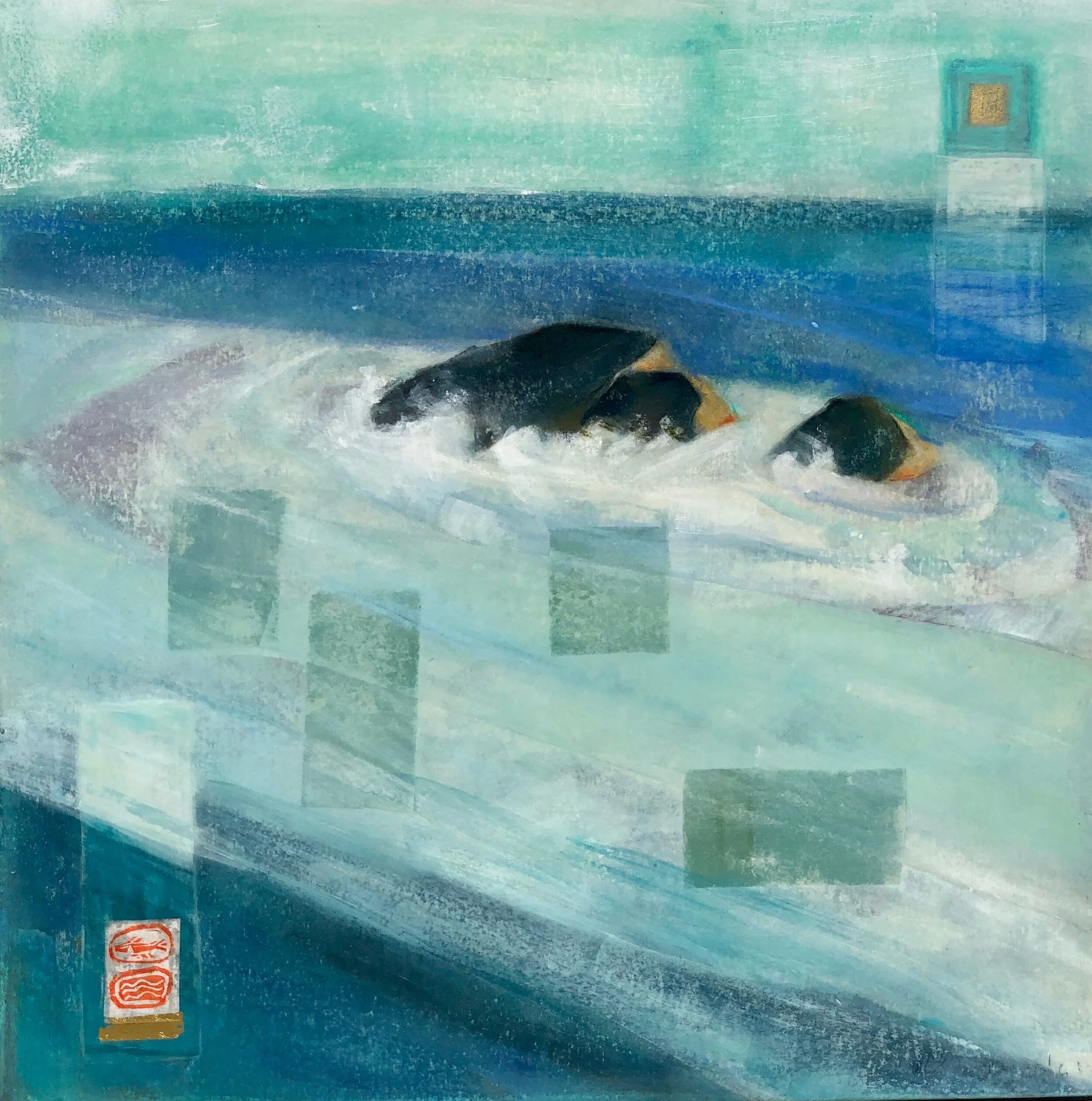  THREE ROCKS II   24” x 24” 