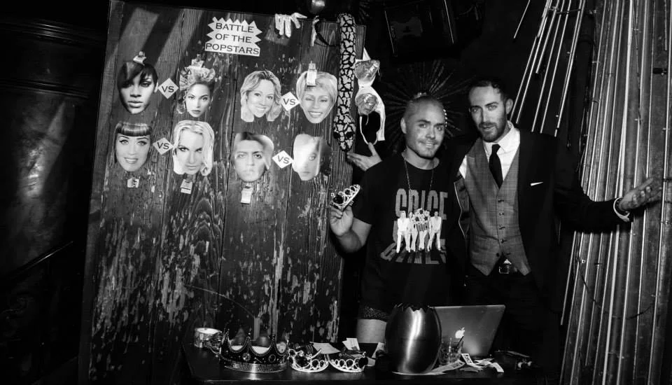 With Producer Joe Harris. Photo by The Nicest Kids in Town