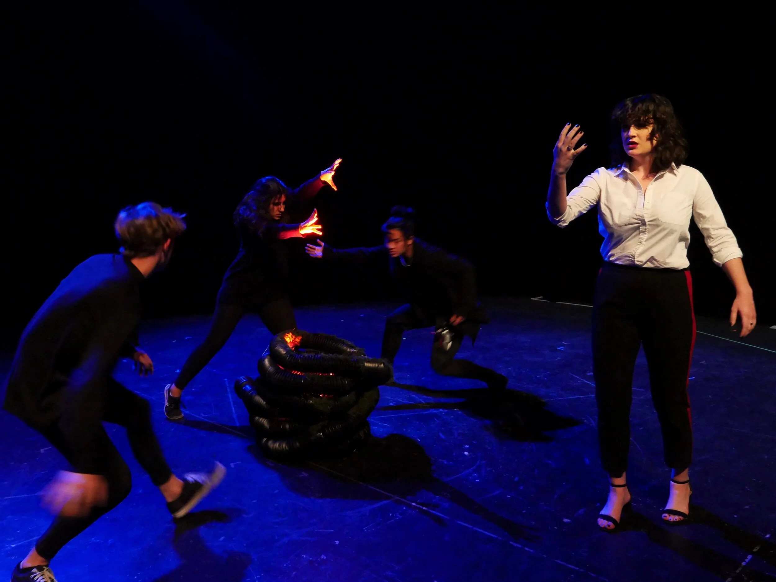 (from left to right) Basti Allman, Maddie Cendrick, Jaydon Nget, and Macy Lapham