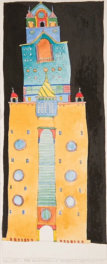 The Decoration of Towers -w.c./india ink- 1987