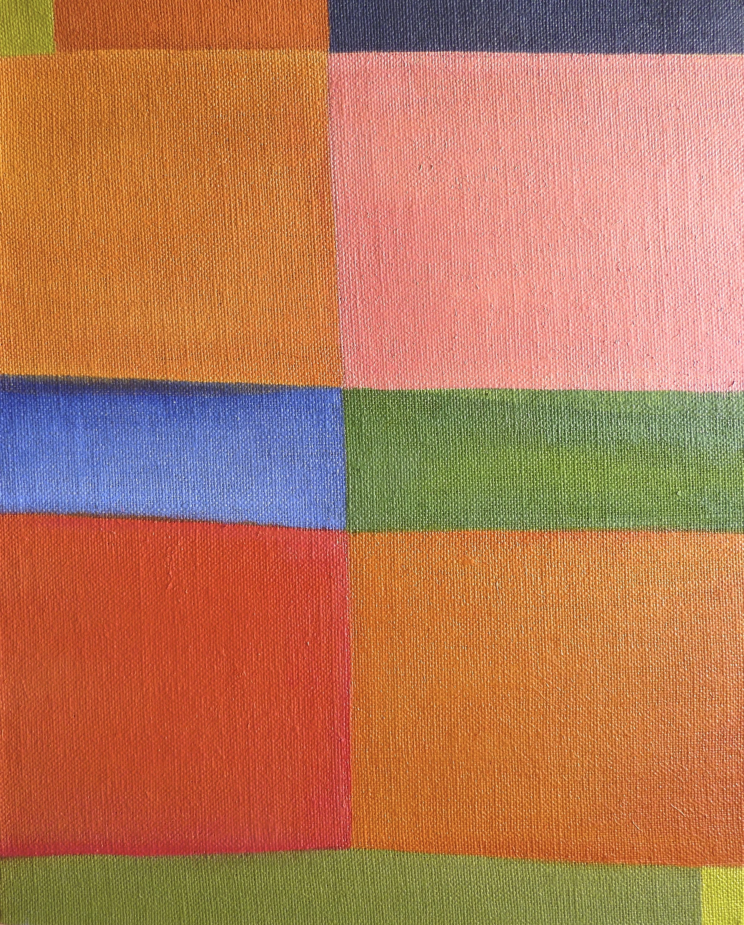 Green Squares Opposed -oil on linen- 2013