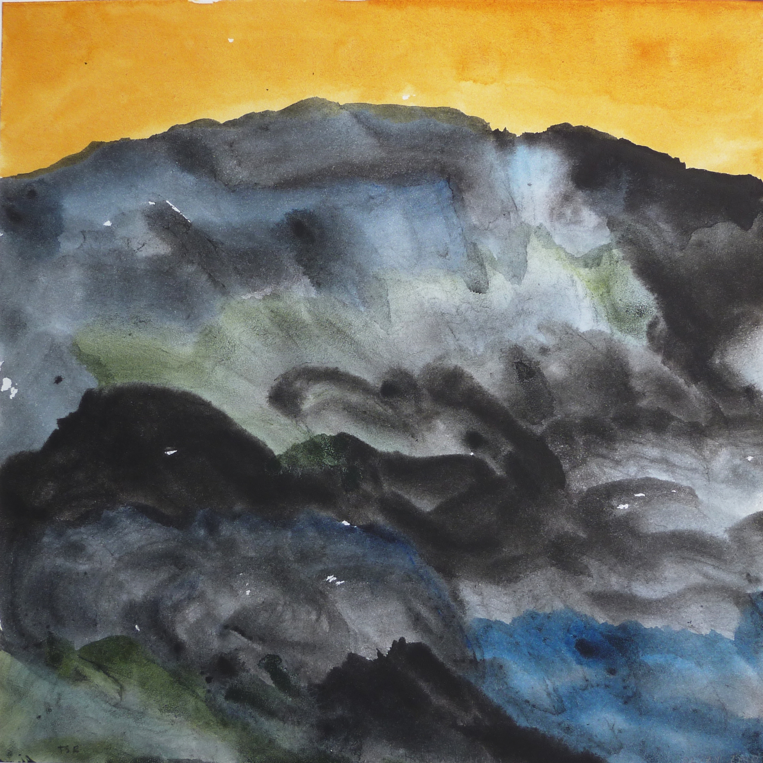    Blue Pond   -w.c./sumi ink- 2009 