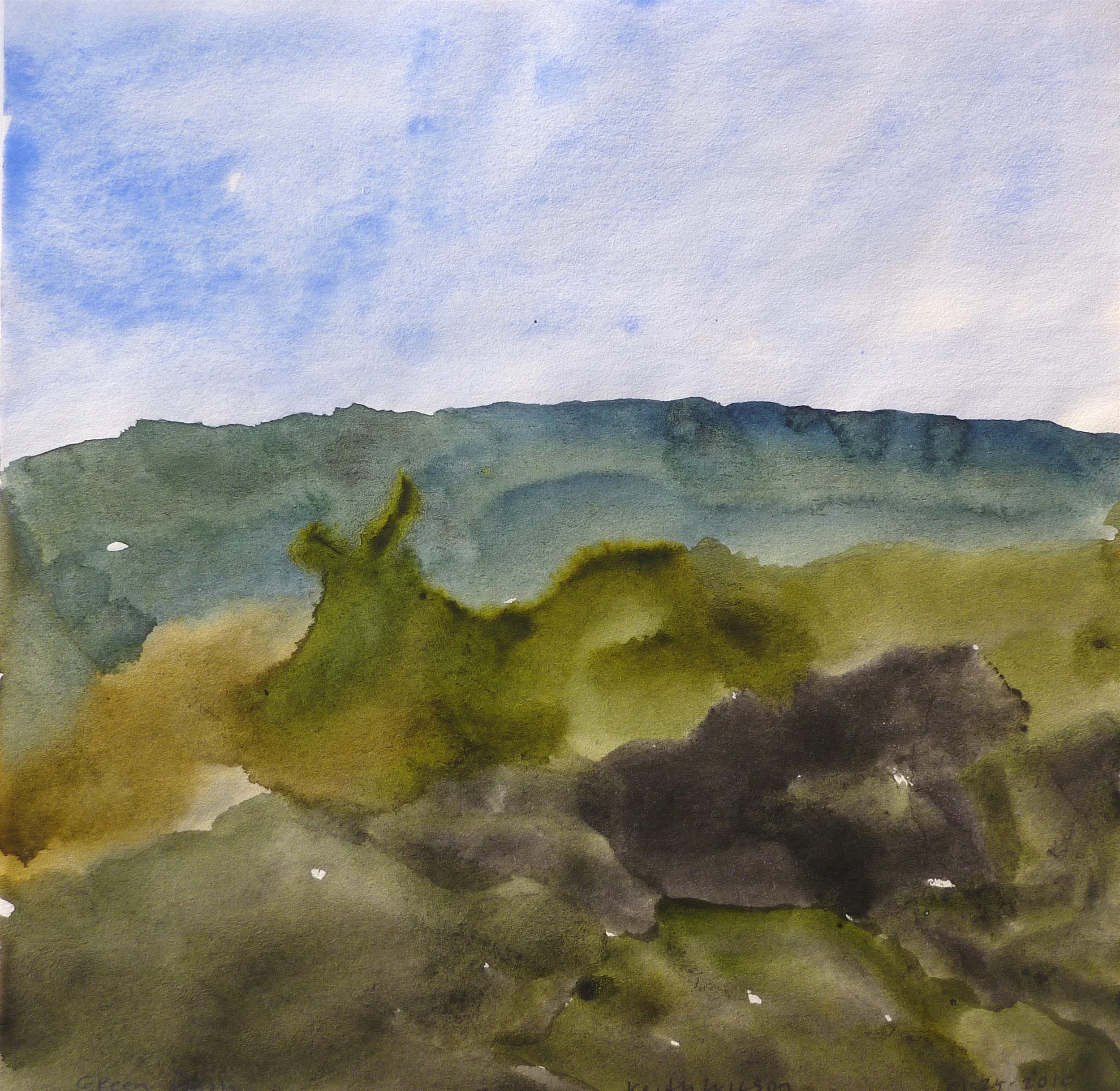    Green Flash   -w.c./sumi ink- 2009 