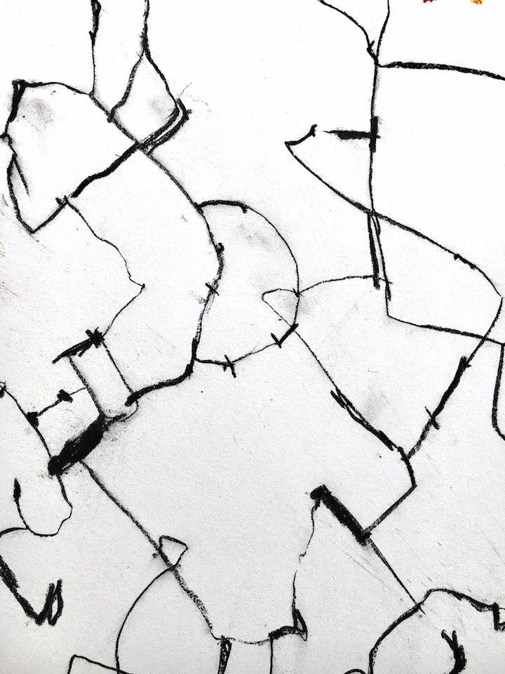 unpainted drawing.02 -vine charcoal on paper- 2018