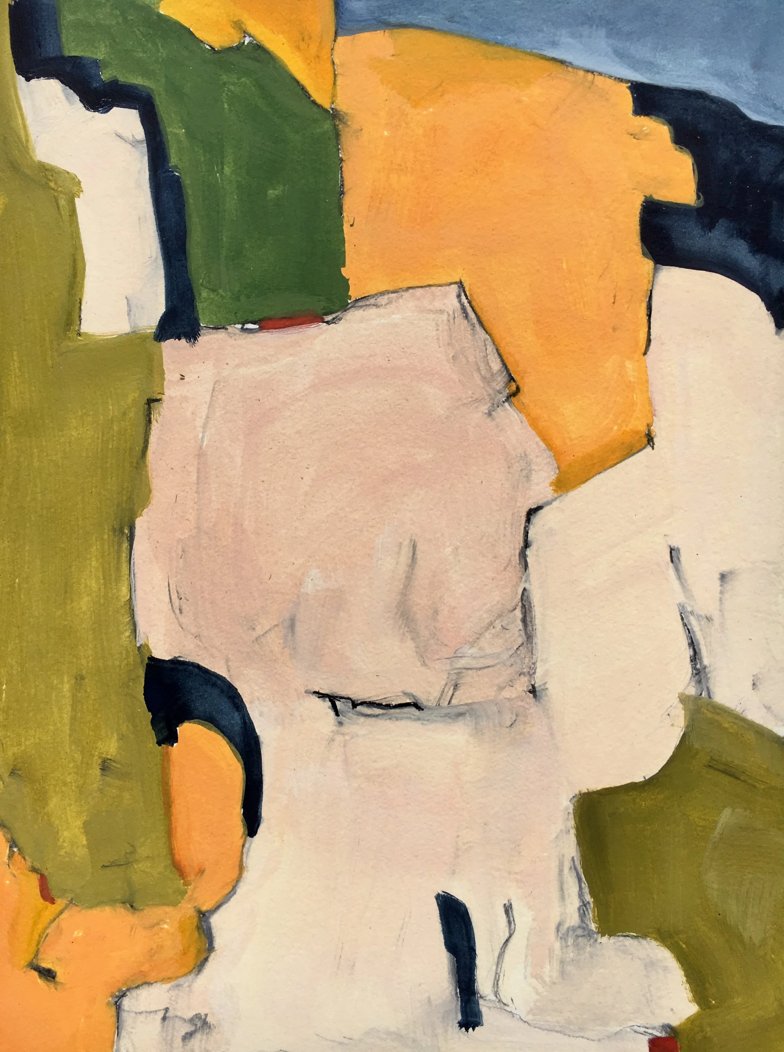  INDIGO FALLS-Painted Drawing. 05 &nbsp;-oil on paper- 2016 