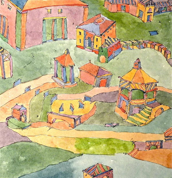 Acropolis -w.c./ink lines- 2006v