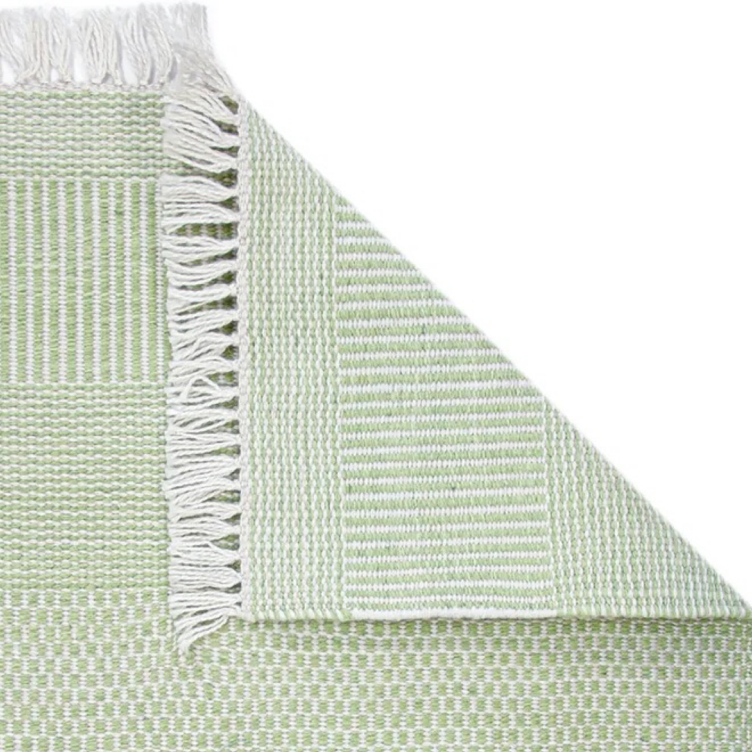 Somner Flatweave Area Rug In Green via Perigold