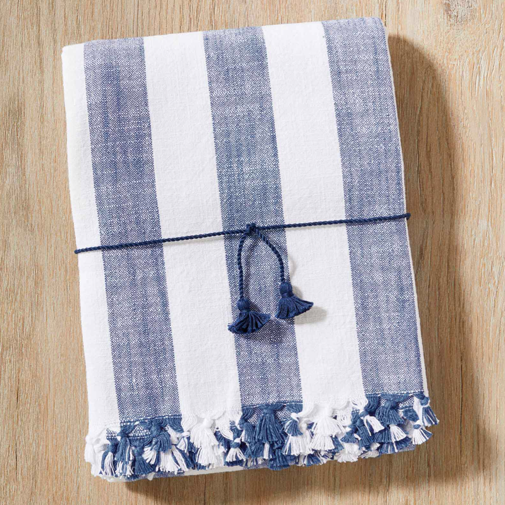 Awning Stripe Tablecloth via Serena &amp; Lily
