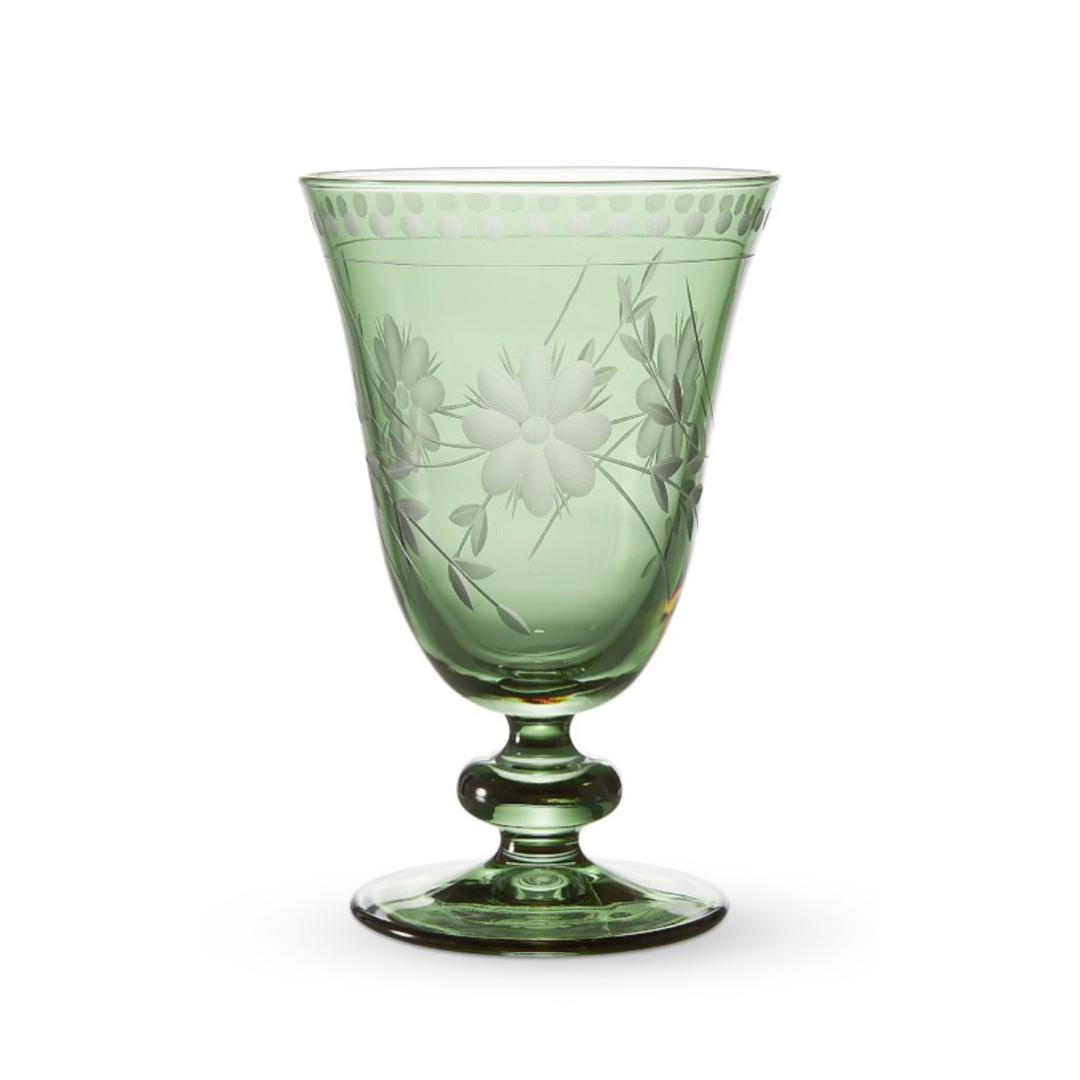 Vintage Etched Goblets via William Sonoma