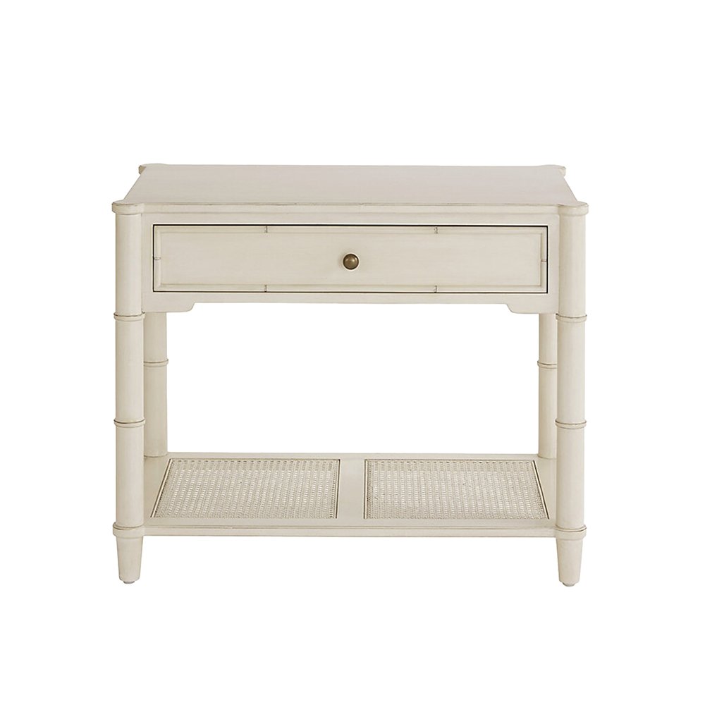French style nightstand with faux bamboo detail