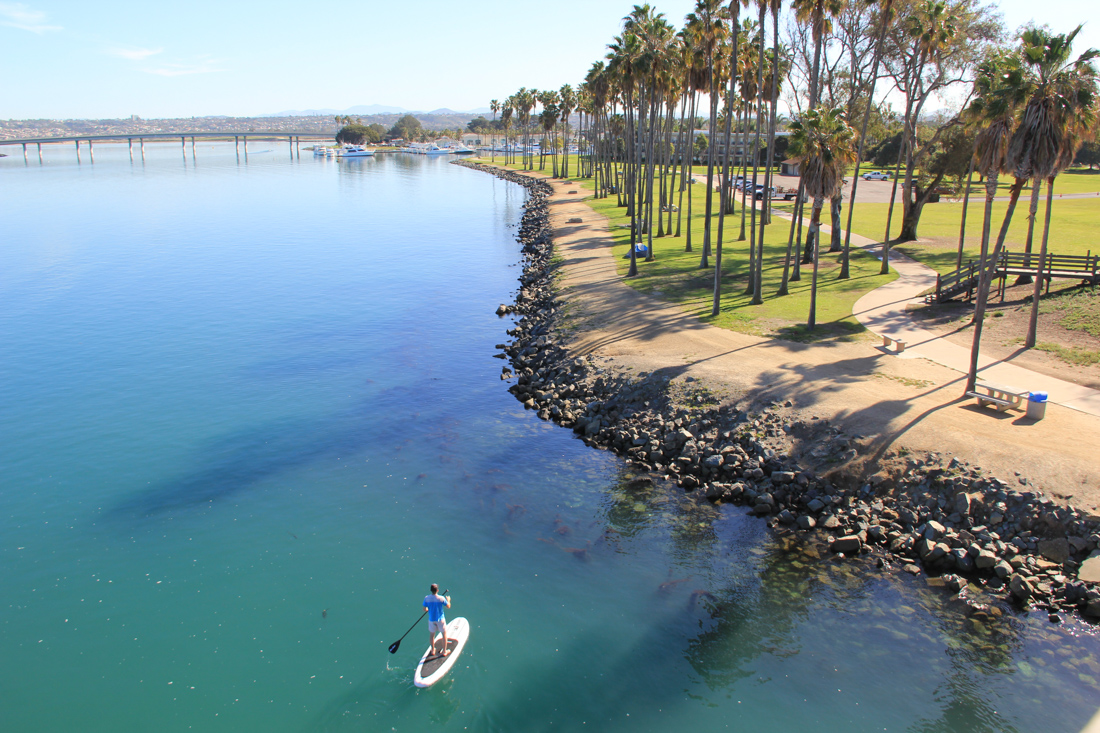 Mission Bay morning paddle - San Diego