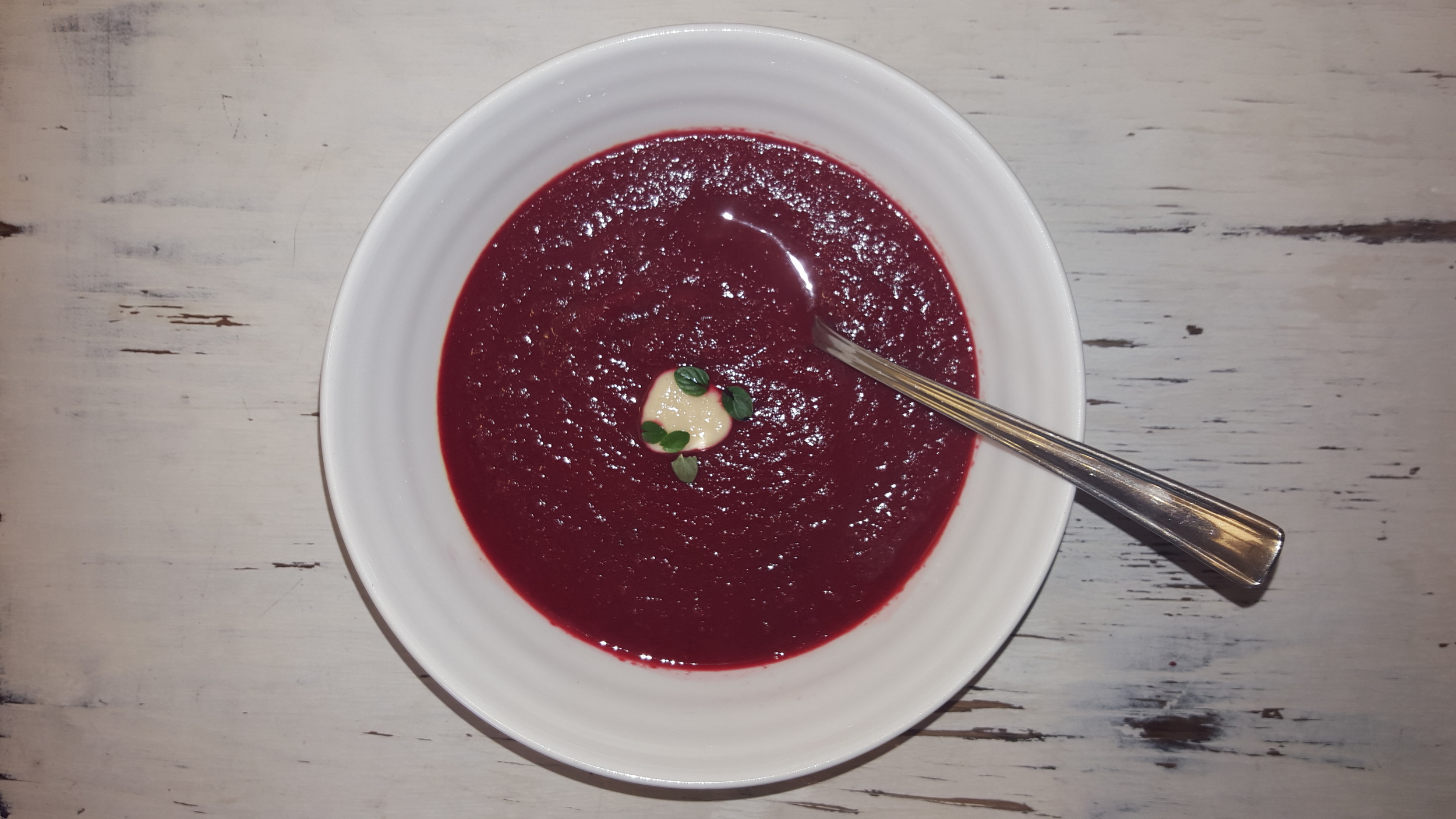 Super simple beetroot soup recipe. Just don't wear a white shirt when you eat it.