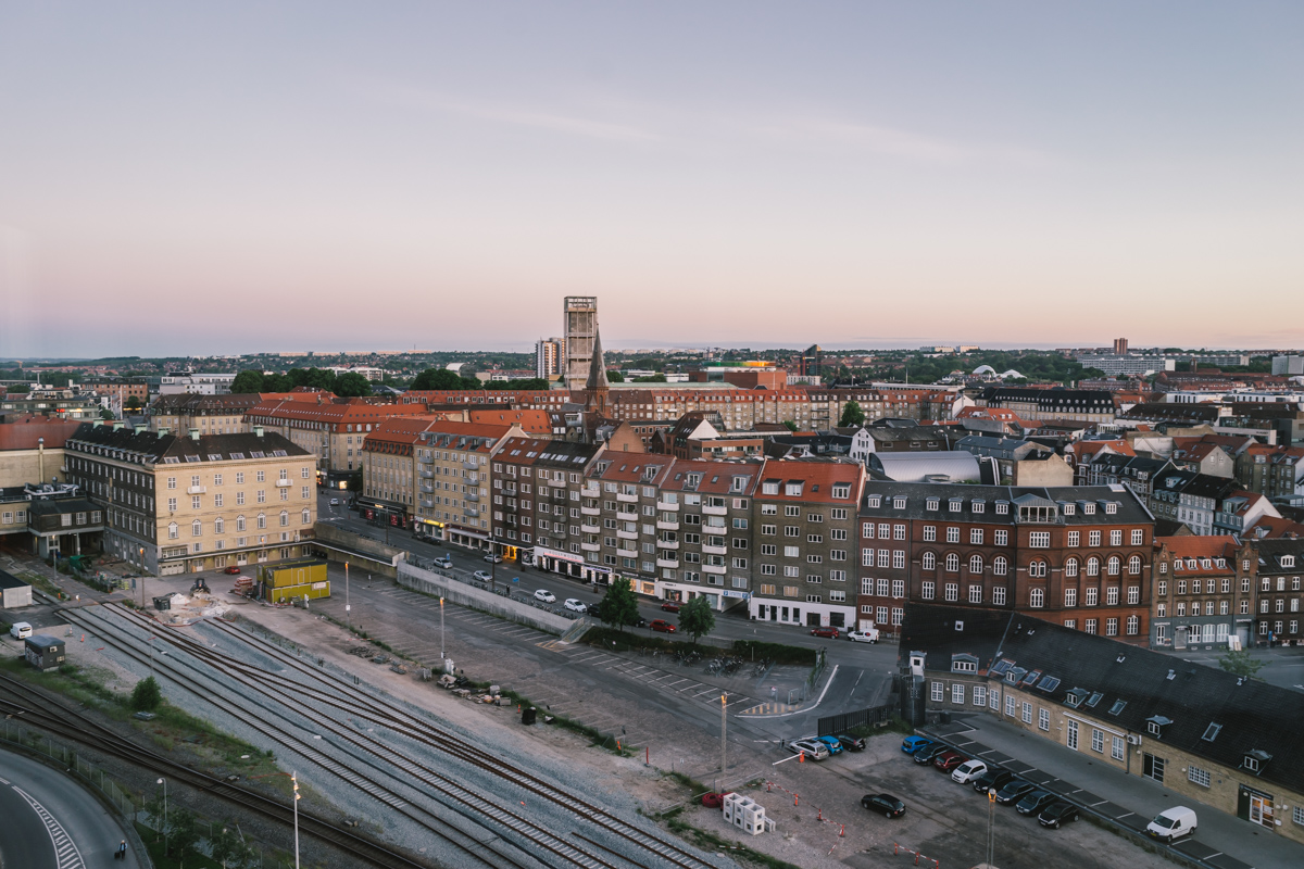Aarhus at dusk, approximately 3:30am. The sun rises early and sets very, very late during the summer months.